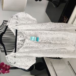 NWT Just be lace white top 2X